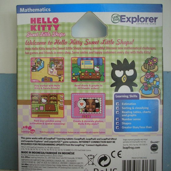 Leap Frog Explorer HELLO KITTY GAME SWEET LITTLE SHOPS LEAP PAD LEAPSTER GS - Picture 3 of 14